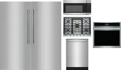 6 Piece Package Includes Refrigerator, Freezer, Cooktop, Wall Oven, Microwave And Dishwasher