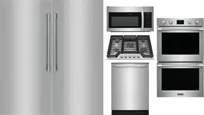 6 Piece Package Includes Refrigerator, Freezer, Cooktop, Wall Oven, Microwave And Dishwasher