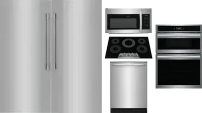 6 Piece Package Includes Refrigerator, Freezer, Cooktop, Wall Oven, Microwave And Dishwasher