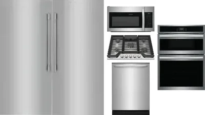 6 Piece Package Includes Refrigerator, Freezer, Cooktop, Wall Oven, Microwave And Dishwasher