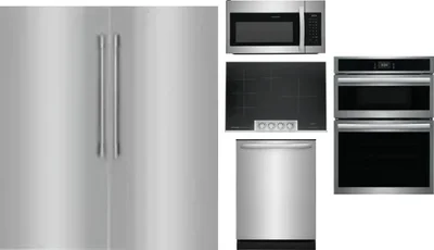 6 Piece Package Includes Refrigerator, Freezer, Cooktop, Wall Oven, Microwave And Dishwasher