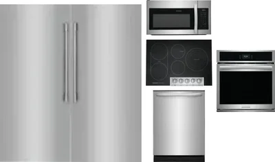 6 Piece Package Includes Refrigerator, Freezer, Cooktop, Wall Oven, Microwave And Dishwasher