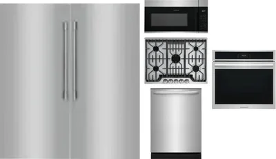 6 Piece Package Includes Refrigerator, Freezer, Cooktop, Wall Oven, Microwave And Dishwasher