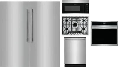 6 Piece Package Includes Refrigerator, Freezer, Cooktop, Wall Oven, Microwave And Dishwasher