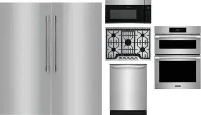 6 Piece Package Includes Refrigerator, Freezer, Cooktop, Wall Oven, Microwave And Dishwasher