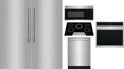 6 Piece Package Includes Refrigerator, Freezer, Cooktop, Wall Oven, Microwave And Dishwasher
