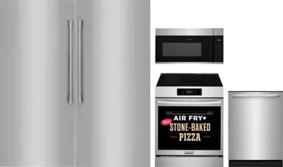5 Piece Package Includes Refrigerator, Freezer, Range, Microwave And Dishwasher