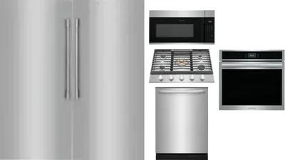 6 Piece Package Includes Refrigerator, Freezer, Cooktop, Wall Oven, Microwave And Dishwasher