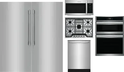 6 Piece Package Includes Refrigerator, Freezer, Cooktop, Wall Oven, Microwave And Dishwasher