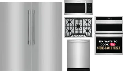 6 Piece Package Includes Refrigerator, Freezer, Cooktop, Wall Oven, Microwave And Dishwasher