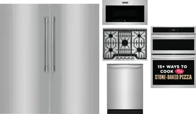 6 Piece Package Includes Refrigerator, Freezer, Cooktop, Wall Oven, Microwave And Dishwasher