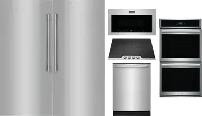 6 Piece Package Includes Refrigerator, Freezer, Cooktop, Wall Oven, Microwave And Dishwasher