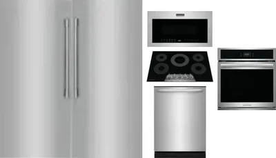 6 Piece Package Includes Refrigerator, Freezer, Cooktop, Wall Oven, Microwave And Dishwasher