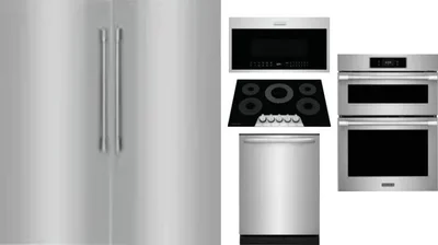 6 Piece Package Includes Refrigerator, Freezer, Cooktop, Wall Oven, Microwave And Dishwasher