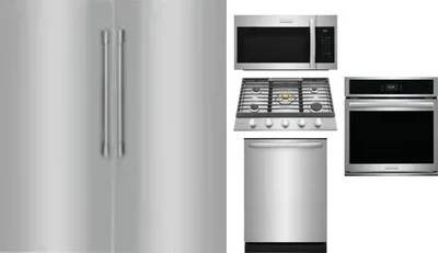 6 Piece Package Includes Refrigerator, Freezer, Cooktop, Wall Oven, Microwave And Dishwasher