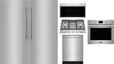 6 Piece Package Includes Refrigerator, Freezer, Cooktop, Wall Oven, Microwave And Dishwasher