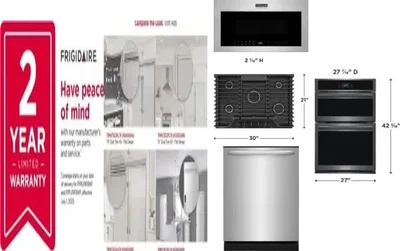 6 Piece Package Includes Refrigerator, Freezer, Cooktop, Wall Oven, Microwave And Dishwasher