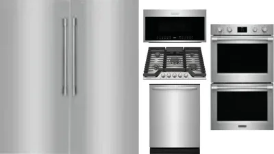 6 Piece Package Includes Refrigerator, Freezer, Cooktop, Wall Oven, Microwave And Dishwasher