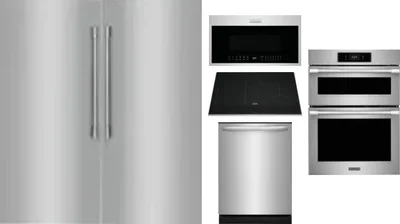6 Piece Package Includes Refrigerator, Freezer, Cooktop, Wall Oven, Microwave And Dishwasher