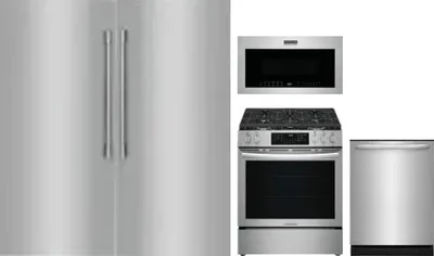 5 Piece Package Includes Refrigerator, Freezer, Range, Microwave And Dishwasher