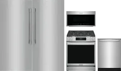 5 Piece Package Includes Refrigerator, Freezer, Range, Microwave And Dishwasher