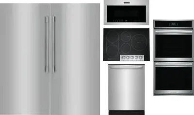 6 Piece Package Includes Refrigerator, Freezer, Cooktop, Wall Oven, Microwave And Dishwasher