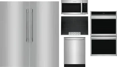 6 Piece Package Includes Refrigerator, Freezer, Cooktop, Wall Oven, Microwave And Dishwasher