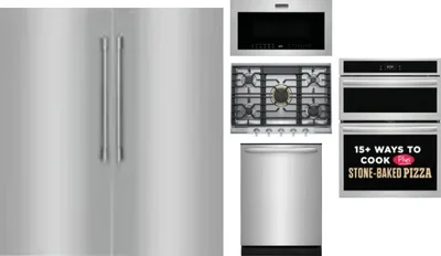 6 Piece Package Includes Refrigerator, Freezer, Cooktop, Wall Oven, Microwave And Dishwasher