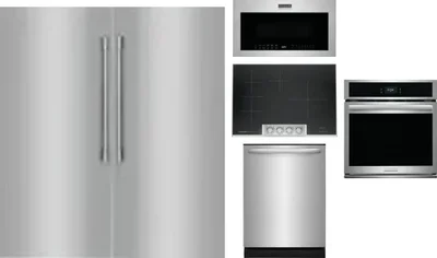 6 Piece Package Includes Refrigerator, Freezer, Cooktop, Wall Oven, Microwave And Dishwasher