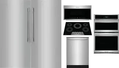 6 Piece Package Includes Refrigerator, Freezer, Cooktop, Wall Oven, Microwave And Dishwasher