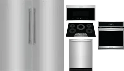 6 Piece Package Includes Refrigerator, Freezer, Cooktop, Wall Oven, Microwave And Dishwasher
