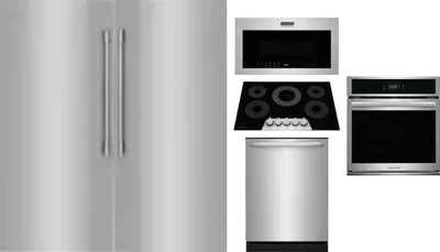 6 Piece Package Includes Refrigerator, Freezer, Cooktop, Wall Oven, Microwave And Dishwasher