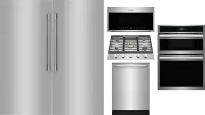 6 Piece Package Includes Refrigerator, Freezer, Cooktop, Wall Oven, Microwave And Dishwasher