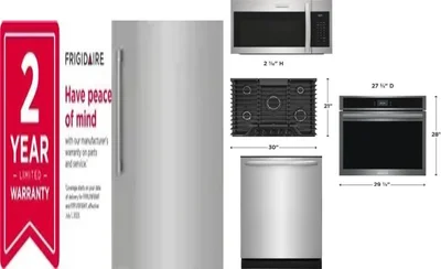 6 Piece Package Includes Refrigerator, Freezer, Cooktop, Wall Oven, Microwave And Dishwasher