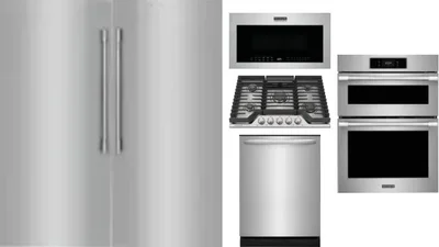 6 Piece Package Includes Refrigerator, Freezer, Cooktop, Wall Oven, Microwave And Dishwasher