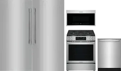 5 Piece Package Includes Refrigerator, Freezer, Range, Microwave And Dishwasher