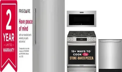 5 Piece Package Includes Refrigerator, Freezer, Range, Microwave And Dishwasher