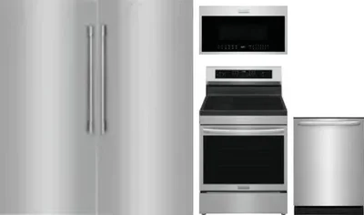 5 Piece Package Includes Refrigerator, Freezer, Range, Microwave And Dishwasher