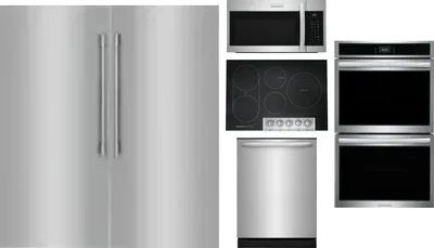 6 Piece Package Includes Refrigerator, Freezer, Cooktop, Wall Oven, Microwave And Dishwasher