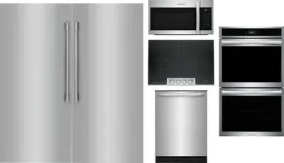 6 Piece Package Includes Refrigerator, Freezer, Cooktop, Wall Oven, Microwave And Dishwasher