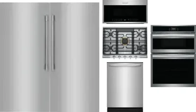 6 Piece Package Includes Refrigerator, Freezer, Cooktop, Wall Oven, Microwave And Dishwasher