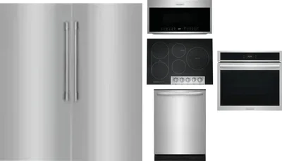 6 Piece Package Includes Refrigerator, Freezer, Cooktop, Wall Oven, Microwave And Dishwasher