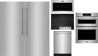 6 Piece Package Includes Refrigerator, Freezer, Cooktop, Wall Oven, Microwave And Dishwasher