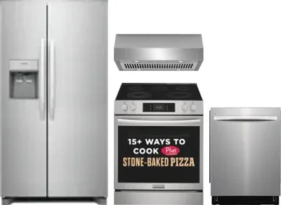 4 Piece Package Includes Refrigerator, Range, Hood And Dishwasher