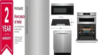 6 Piece Package Includes Refrigerator, Freezer, Cooktop, Wall Oven, Microwave And Dishwasher