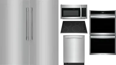 6 Piece Package Includes Refrigerator, Freezer, Cooktop, Wall Oven, Microwave And Dishwasher