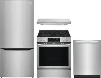4 Piece Package Includes Refrigerator, Range, Hood And Dishwasher