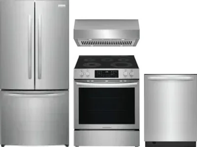 4 Piece Package Includes Refrigerator, Range, Hood And Dishwasher
