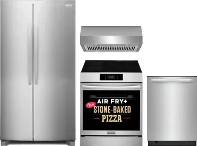 4 Piece Package Includes Refrigerator, Range, Hood And Dishwasher