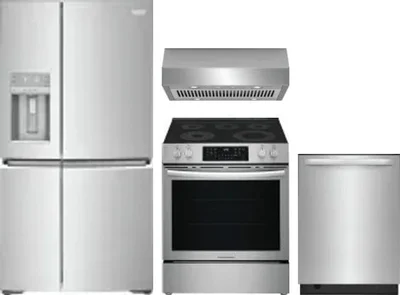 4 Piece Package Includes Refrigerator, Range, Hood And Dishwasher